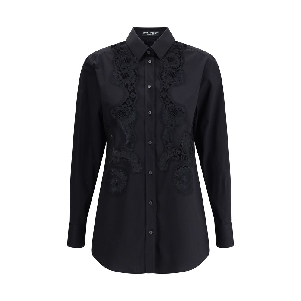 Chemise à empiècements en dentelle Dolce & Gabbana