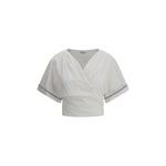 Brunello Cucinelli Buckle-knotted waist Blouse