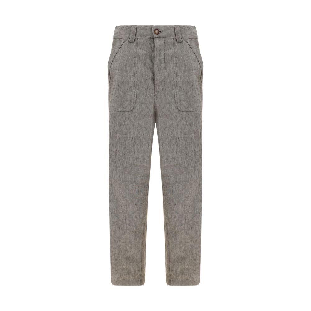 Pantalon en lin Brunello Cucinelli