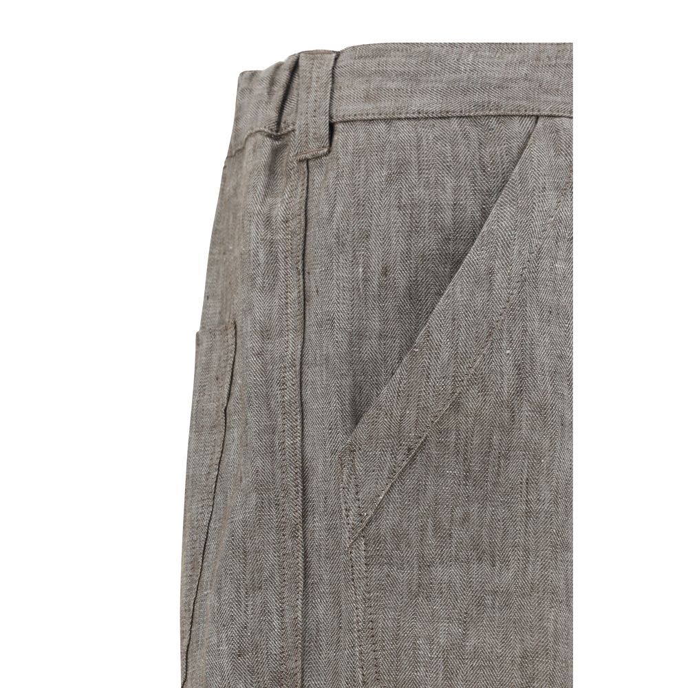 Pantalon en lin Brunello Cucinelli