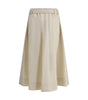 Brunello Cucinelli Cream Wide Long Skirt