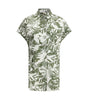 Brunello Cucinelli Chemise longue à imprimé feuilles