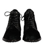 Dolce & Gabbana Black Pony Style Leather Mid Calf Boots Shoes