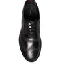 Dolce & Gabbana Black Embroidered Classic Leather Derby Dress Shoes