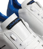 Dolce & Gabbana White Blue Leather Logo Low Top Sneakers Shoes