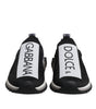 Dolce & Gabbana Black White Slip On Sorrento Sneakers Shoes