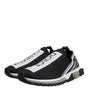 Dolce & Gabbana Black White Slip On Sorrento Sneakers Shoes