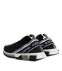 Dolce & Gabbana Black White Slip On Sorrento Sneakers Shoes