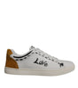 Dolce & Gabbana White Suede Leather Low Top Sneakers Shoes