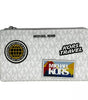 Portefeuille Michael Kors Jet Set Travel à double fermeture éclair et dragonne Blanc