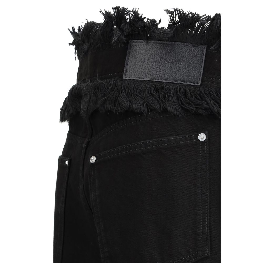 Jean Ferragamo à bords effilochés