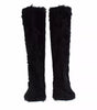 Dolce & Gabbana Black Xiangao Lamb Fur Leather Boots Shoes