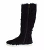 Dolce & Gabbana Black Xiangao Lamb Fur Leather Boots Shoes