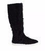 Dolce & Gabbana Black Xiangao Lamb Fur Leather Boots Shoes