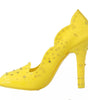Chaussures à talons en cristal jaune Dolce & Gabbana CINDERELLA