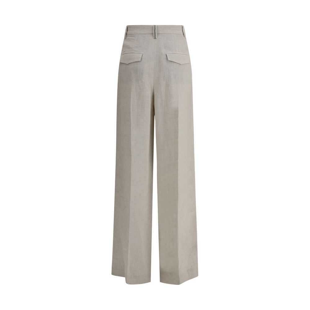 Pantalon en lin Brunello Cucinelli
