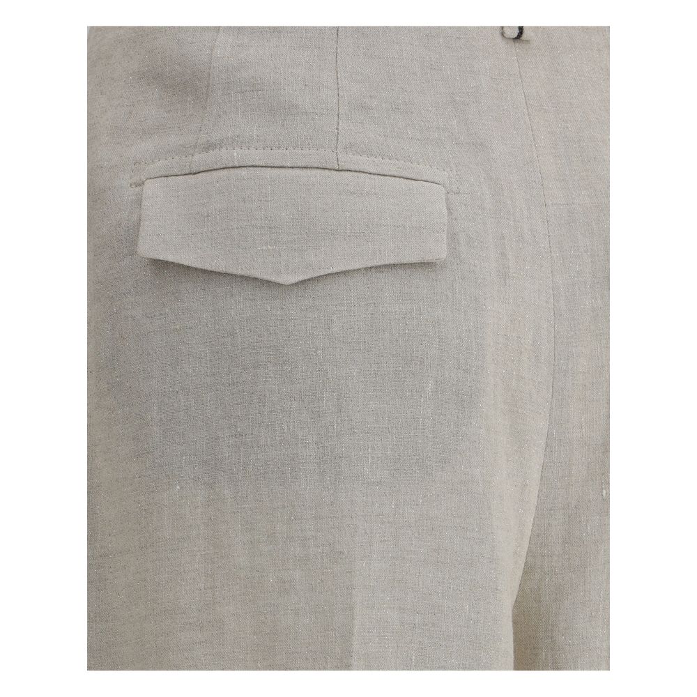 Pantalon en lin Brunello Cucinelli