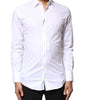 Chemise à manches longues en coton Dolce &amp; Gabbana White GOLD