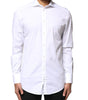Chemise à manches longues en coton Dolce &amp; Gabbana White GOLD