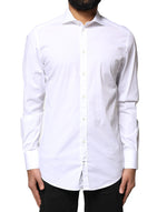 Chemise à manches longues en coton Dolce &amp; Gabbana White GOLD