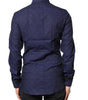 Chemise habillée à carreaux bleus Dolce & Gabbana en tartan doré