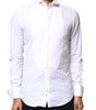 Chemise habillée en popeline de coton blanche Dolce & Gabbana pour homme