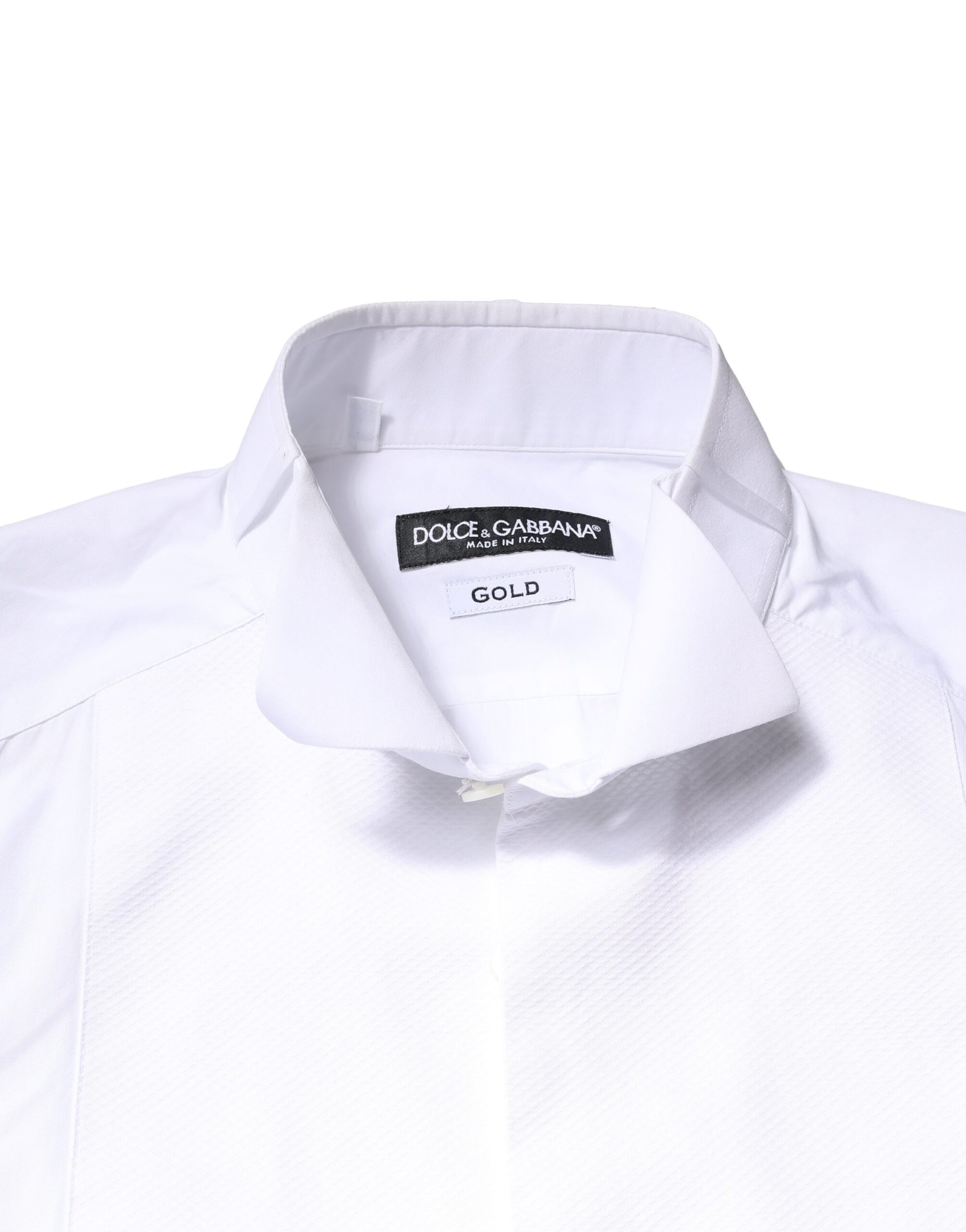 Chemise habillée en popeline de coton blanche Dolce & Gabbana pour homme