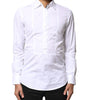 Chemise habillée à manches longues en coton blanc Dolce &amp; Gabbana
