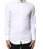Chemise à manches longues en coton Dolce &amp; Gabbana White GOLD