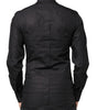 Chemise habillée noire ornée de croix dorées Dolce &amp; Gabbana pour homme