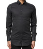 Chemise homme en coton à motifs Dolce &amp; Gabbana noir et doré