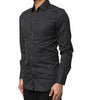 Chemise homme en coton à motifs Dolce &amp; Gabbana noir et doré