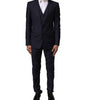 Costume 3 pièces en laine bleu Martini de Dolce &amp; Gabbana pour homme