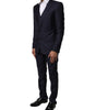 Costume 3 pièces en laine bleu Martini de Dolce &amp; Gabbana pour homme