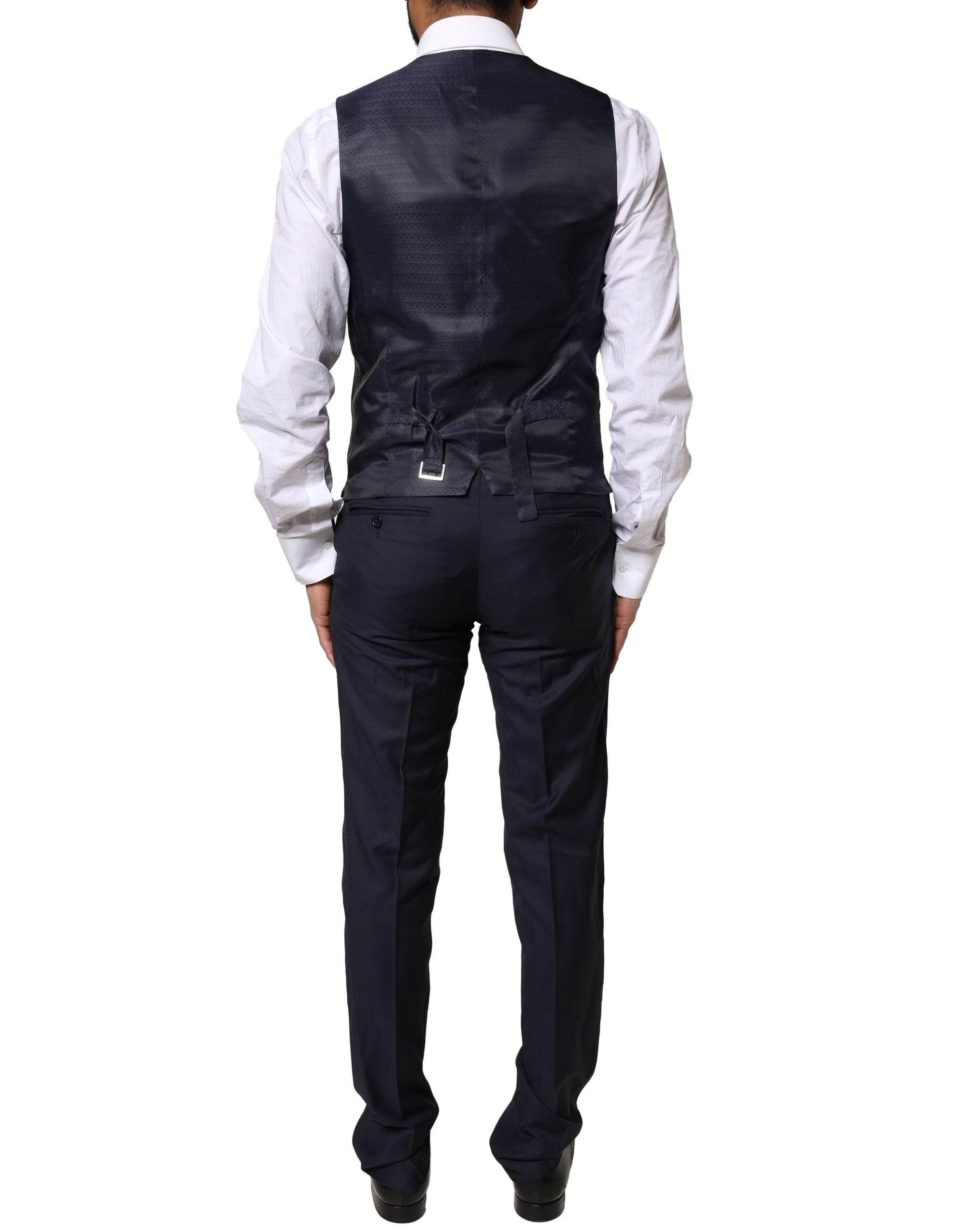 Costume 3 pièces en laine bleu Martini de Dolce &amp; Gabbana pour homme