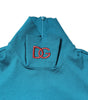 Dolce & Gabbana Blue Cotton Turtleneck Long Sleeves Sweater