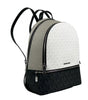 Sac à dos Michael Kors Rhea en PVC de taille moyenne, blanc optique, multicolore