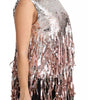 Dolce & Gabbana Golden Pink Sequined Fringe Tank Top