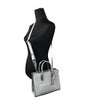 Michael Kors Mirella Signature Small Top Zip Tote Bag Silver