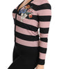 Dolce & Gabbana Pink Floral Cashmere Cardigan Sweater