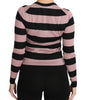 Dolce & Gabbana Pink Floral Cashmere Cardigan Sweater