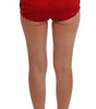 Dolce & Gabbana Elegant Silk High Waist Embroidered Shorts