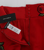 Dolce & Gabbana Elegant Silk High Waist Embroidered Shorts