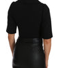 Dolce & Gabbana Black Short Fitted Wool Cropped Jacket Blazer