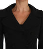 Dolce & Gabbana Black Short Fitted Wool Cropped Jacket Blazer
