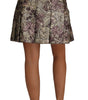 Dolce &amp; Gabbana Elegant Floral A-Line Jacquard Skirt