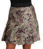 Dolce &amp; Gabbana Elegant Floral A-Line Jacquard Skirt