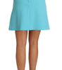 Dolce & Gabbana Elegant Light Blue Wool Pleated Mini Skirt