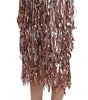 Dolce & Gabbana Metallic Sequin Tulle High-Waist Midi Skirt