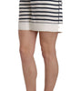 Dolce & Gabbana Elegant Striped Silk Shorts - High Waisted